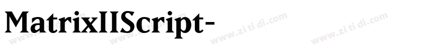 MatrixIIScript字体转换