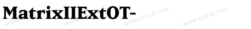 MatrixIIExtOT字体转换