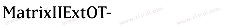 MatrixIIExtOT字体转换