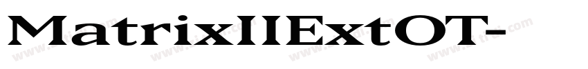 MatrixIIExtOT字体转换