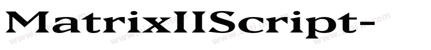 MatrixIIScript字体转换