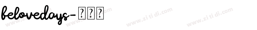 belovedays字体转换