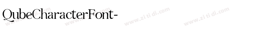 QubeCharacterFont字体转换