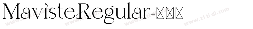 MavisteRegular字体转换