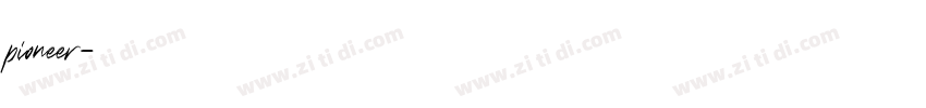 pioneer字体转换