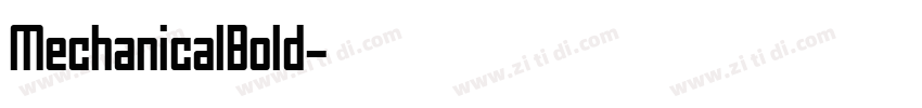 MechanicalBold字体转换
