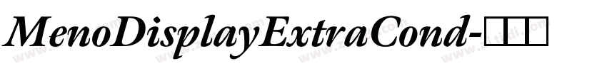 MenoDisplayExtraCond字体转换
