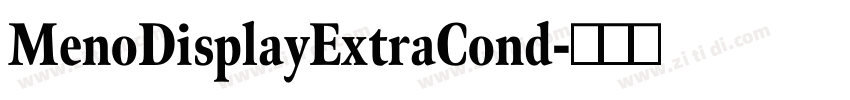 MenoDisplayExtraCond字体转换
