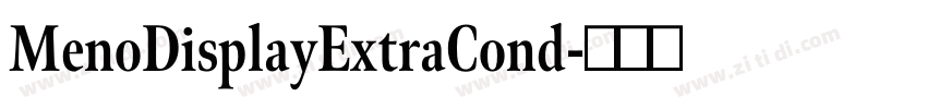 MenoDisplayExtraCond字体转换