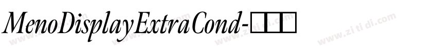 MenoDisplayExtraCond字体转换