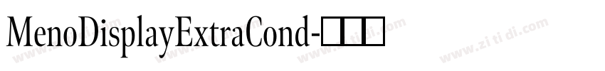MenoDisplayExtraCond字体转换