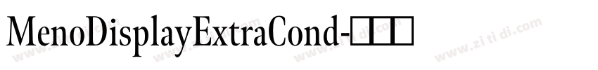 MenoDisplayExtraCond字体转换