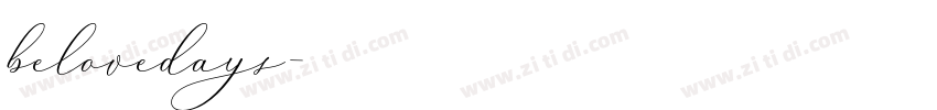 belovedays字体转换