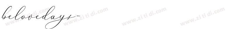 belovedays字体转换