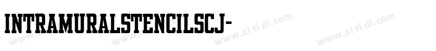 intramuralStencilSCJ字体转换