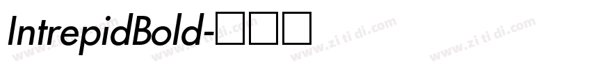 IntrepidBold字体转换