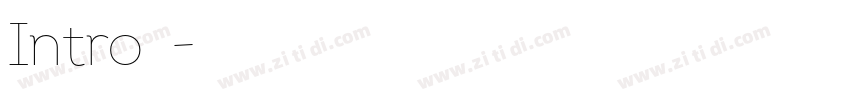 Intro合集字体转换