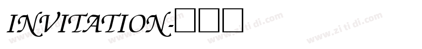 INVITATION字体转换