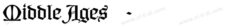 MiddleAges字体字体转换