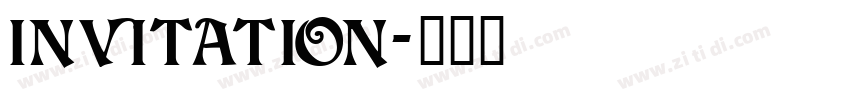 INVITATION字体转换