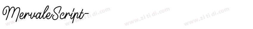 MervaleScript字体转换