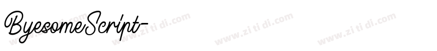 ByesomeScript字体转换