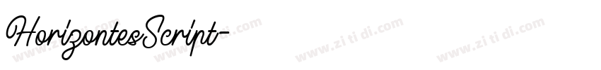 HorizontesScript字体转换