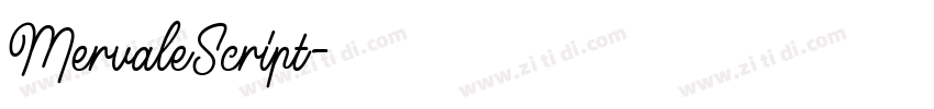 MervaleScript字体转换