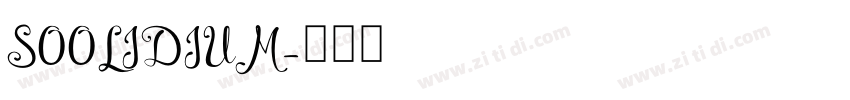 SOOLIDIUM字体转换