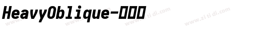 HeavyOblique字体转换
