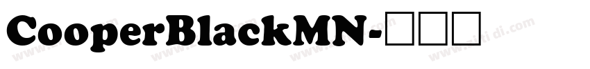 CooperBlackMN字体转换