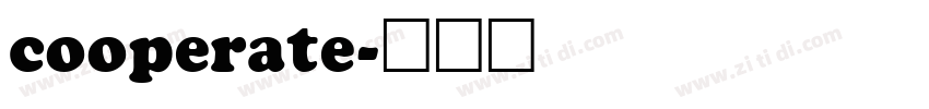 cooperate字体转换