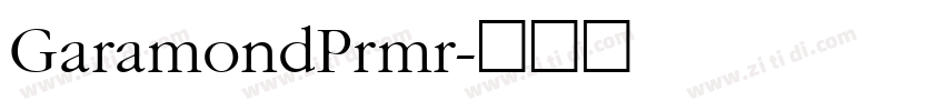 GaramondPrmr字体转换
