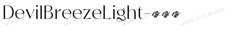 DevilBreezeLight字体转换