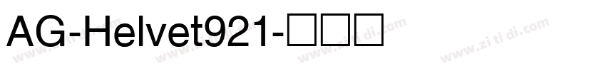AG-Helvet921字体转换