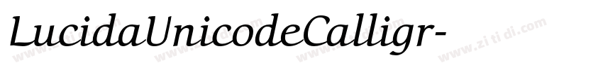 LucidaUnicodeCalligr字体转换