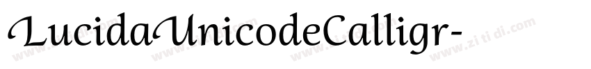 LucidaUnicodeCalligr字体转换