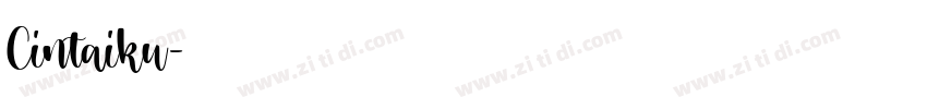 Cintaiku字体转换