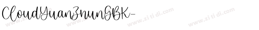 CloudYuanZhunGBK字体转换