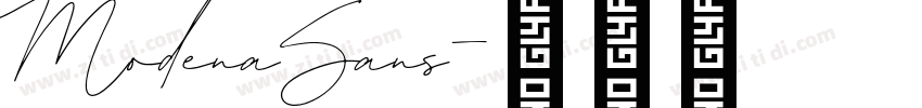 ModenaSans字体转换
