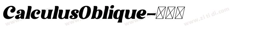 CalculusOblique字体转换