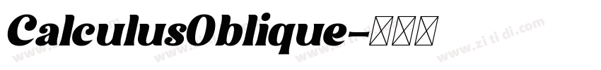 CalculusOblique字体转换