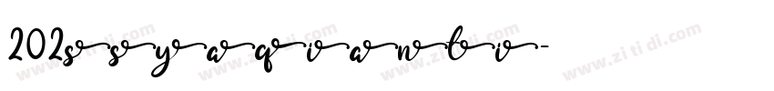 202ssyaqianti字体转换
