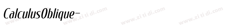 CalculusOblique字体转换