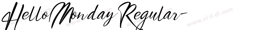HelloMondayRegular字体转换