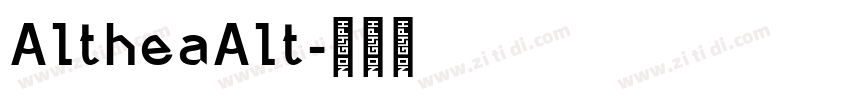 AltheaAlt字体转换