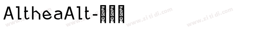 AltheaAlt字体转换