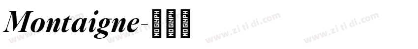 Montaigne字体转换