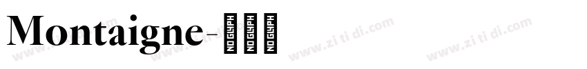 Montaigne字体转换