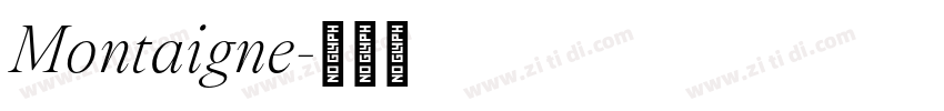 Montaigne字体转换